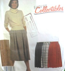 2152 85 SOFT FRONT PLEAT SKIRT LINED OR NOT PATTERN 12,16